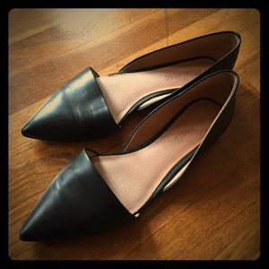 Madewell Lydia D’Orsay Flats - Black Leather, 7.5